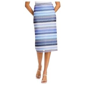 New Aqua Blue Lace Pencil Skirt US S